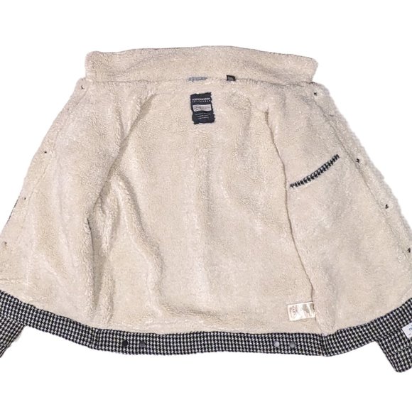 Scotch & Soda Wool Blend Houndstooth Trucker Jacket Size M Preowned - Picture 7 of 9